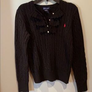 Ralph Lauren girls XL black sweater